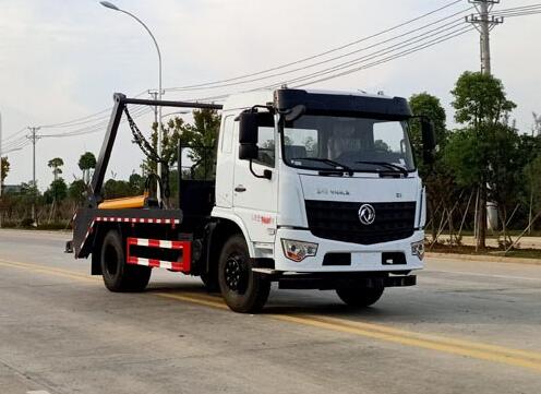 程力威牌CLW5160ZBS6CF型擺臂式垃圾車(chē)